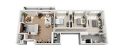 Expansive Layout with Walk-In Closets and Island Kitchen