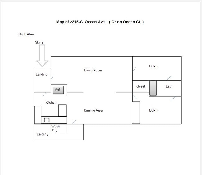 Map & Floor plan - 2213 Ocean Ave Unit 2215-C