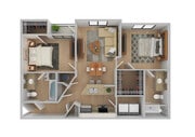 2 Bedroom | 2 Bath | 1055 SF | Renovated