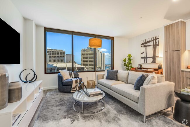 Beautiful view of Downtown Honolulu from your living room - The Residences at Bishop Place Rental