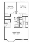 TWO BEDROOM GARDEN APARTMENT