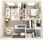 1 bed 1 bath