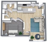 Lakeside Gardens - One Bedroom Floor Plan