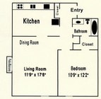 1BR/1BA
