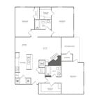 Three Bedroom Two Bath (1,495 SF)