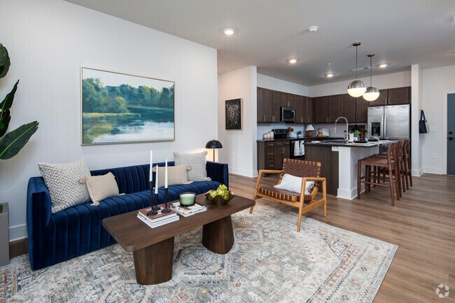 2BR, 2BA - 1,102SF Living Room - Livano Town Madison