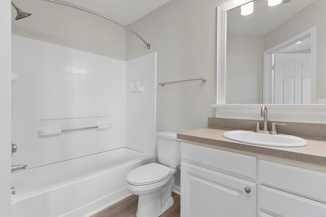 Orleans Metairie Deluxe Renovated downstairs bathroom with brushed nickel fixtures