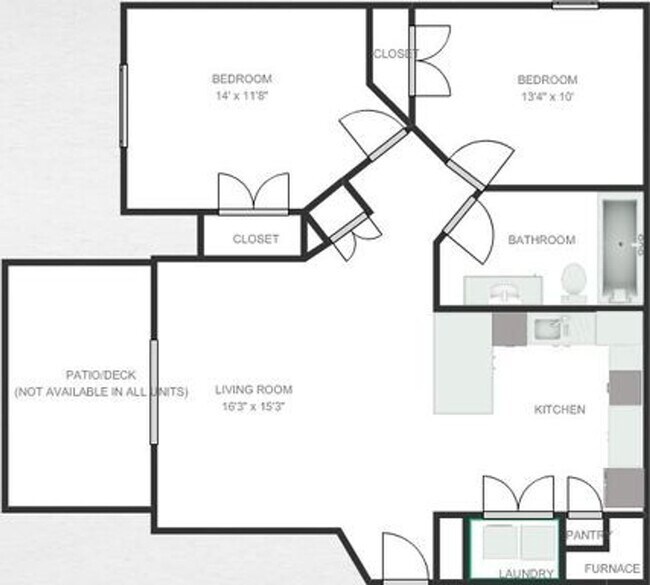 Photo - $1,250 | 2 Bedroom, 1 Bathroom Condo | No ... Unit 301