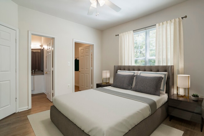 Renovated Package II bedroom with hard surface flooring