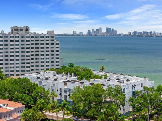 Aerial view of the building
