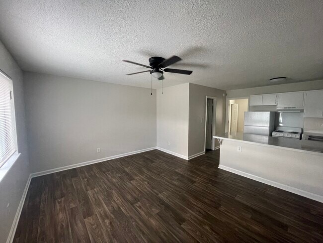 Living Room & Kitchen - Guilford Place Apartments.