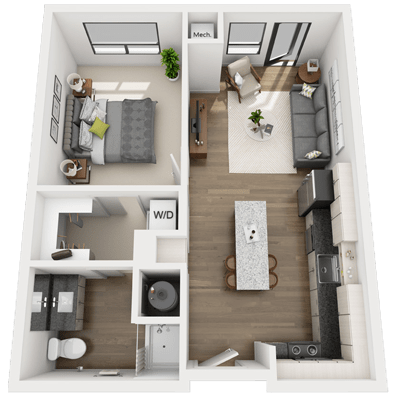 1 Bed 1 Bath - A1 - 1 Bed 1 Bath - A1