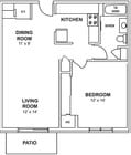 1BR/1BA