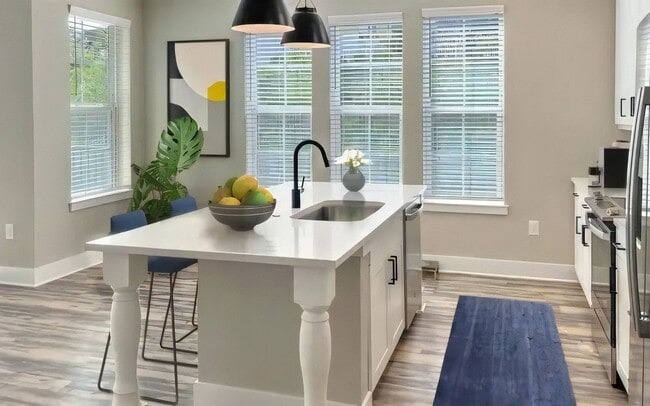 Windows on two walls keep this kitchen bright through most of the day.