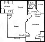 1BR/1BA