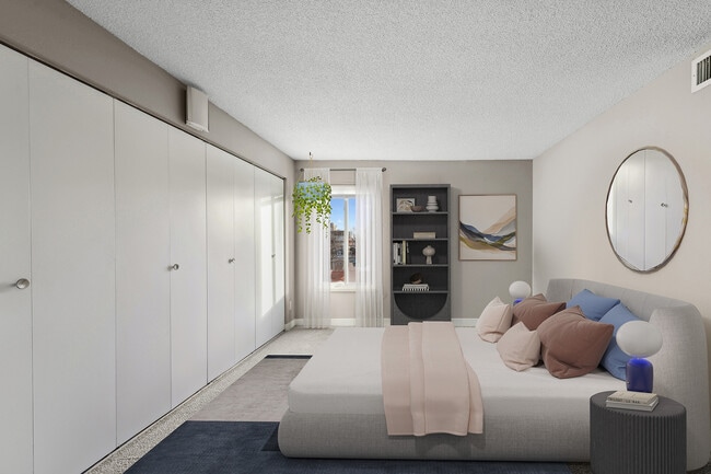 1BR x 1BA with North or South View- Bedroom