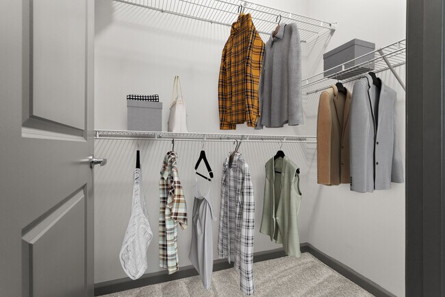 Plenty of storage for everything you love in your walk-in closet. - 1760 Apartments
