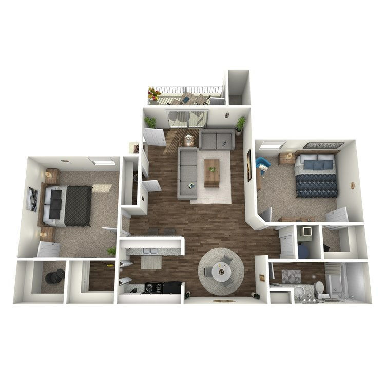 Floor Plan - 2 Bedroom 1 Bath