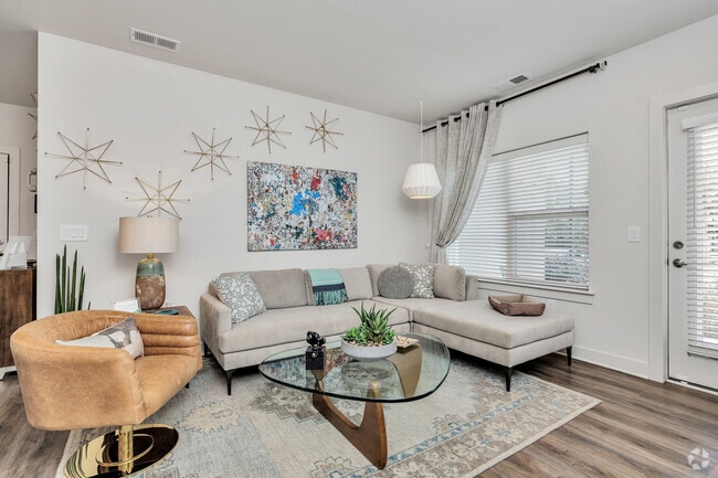 2BR, 2.5BA - 1,123SF - The Vivo - Living Room - Mezzo Apartment Homes