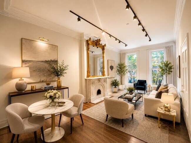 AI Staged Parlor Living Space - 923 N Calvert St