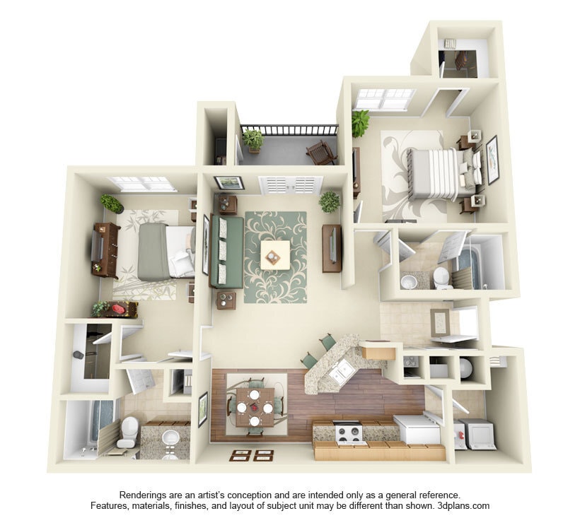 Encore at the Park - B2 - 2 Beds - 2 Baths - 1168 Sq. ft. - B2