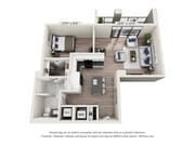 One Bedroom One Bath (781 SF)
