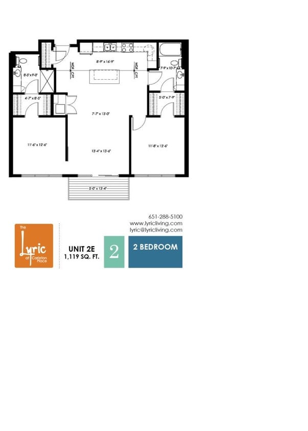 Floor Plan - 2 Bedroom E