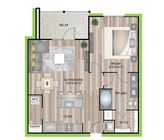 A3P8 floor plan Granary Flats