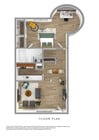 1 Bed 1 Bath Lux