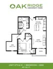 1 Bedroom, 1 Bathroom