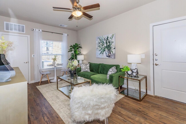 Vantage at McKinney Falls A1 Living Room
