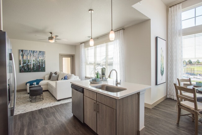 Kitchen and living area
