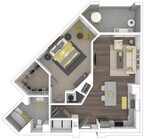 The Rapture, 1/1, 784 SF plus balcony/patio