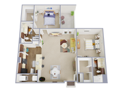 2 Bedroom, 2 Bathroom