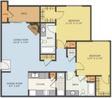 The Palmer - Caswick - 2 Beds - 2 Baths - 1180 Sq. ft.