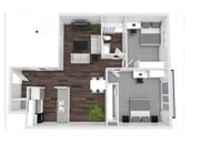 2 bedroom with balcony bedroom