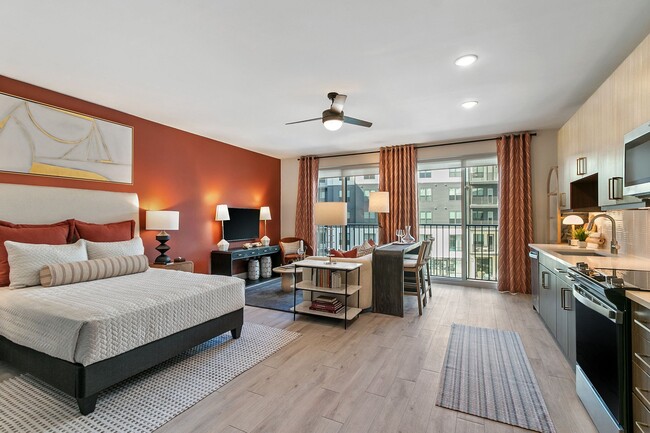 Expansive studio, one-, two- and three-bedroom apartments and townhomes - Auden Apartments