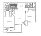 2BR/2BA