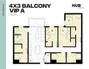 4x3 Balcony VIP A