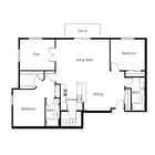 2 Bed / 2 Bath Den 1,590 sq ft