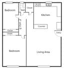 2BR/1BA