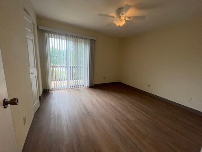 Bedroom with attached deck