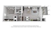 A 3D floor plan rendering of The Anchor.