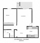 One bedroom, one bath