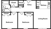 2 Bedroom Floorplan