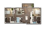 2 Bedroom, 2 Bathroom
