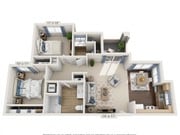 Floor plans are artist’s rendering. All dimensions are approximate. Actual product and specifications may vary in dimension or detail. Not all features are available in every apartment. Prices and availability are subject to change.