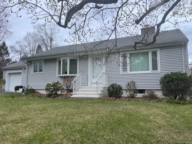 front of ranch, attached garage - 171 Derby Ave (Orange, CT)