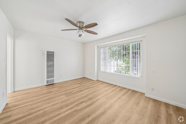 2BR, 1BA - 868SF - Living Room - Garden Villas Apartments