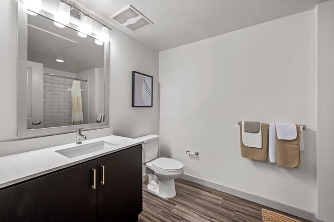 Updated Bathroom at G12 Apartments in Los Angeles, CA 90015